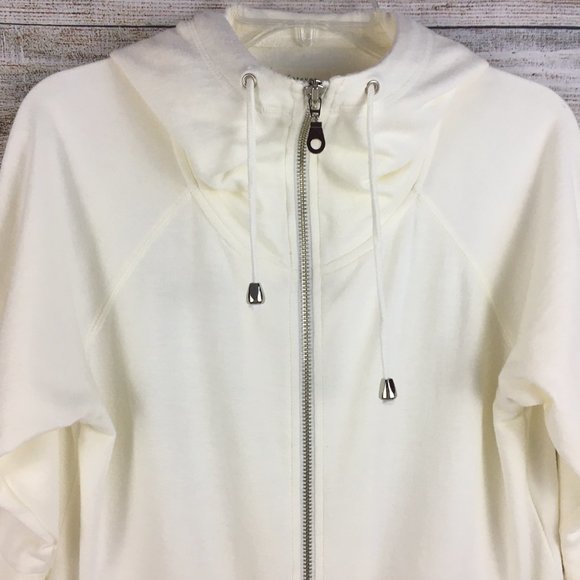 Forever Twenty One High Neck Hoodie Full Zip 3/4 Sleeves - Picture 2 of 12